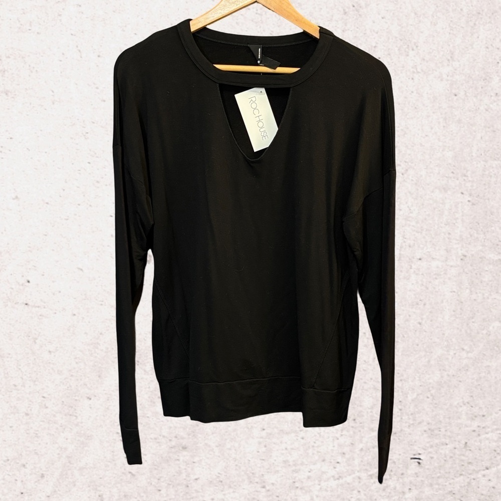 Bobi Black Fine-Knit Crew Neck Sweater
